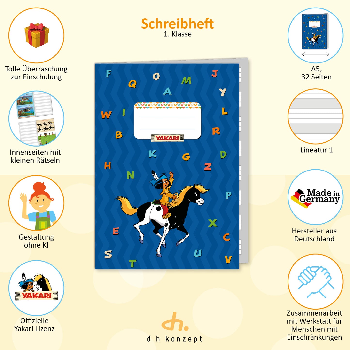Yakari Schulheft Schreiben