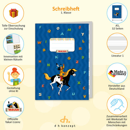 Yakari Schulheft Schreiben