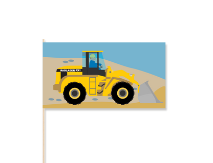 Baustelle Papierflagge