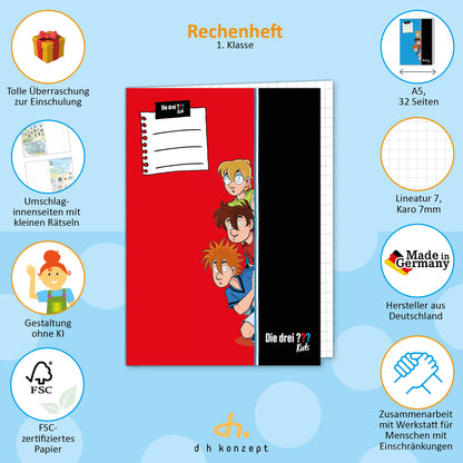 Die drei ??? Kids Rechenheft