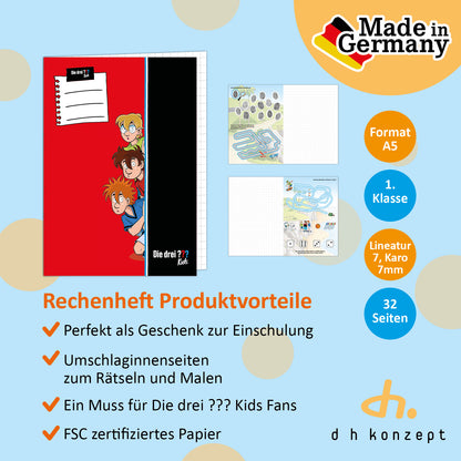 Die drei ??? Kids Rechenheft