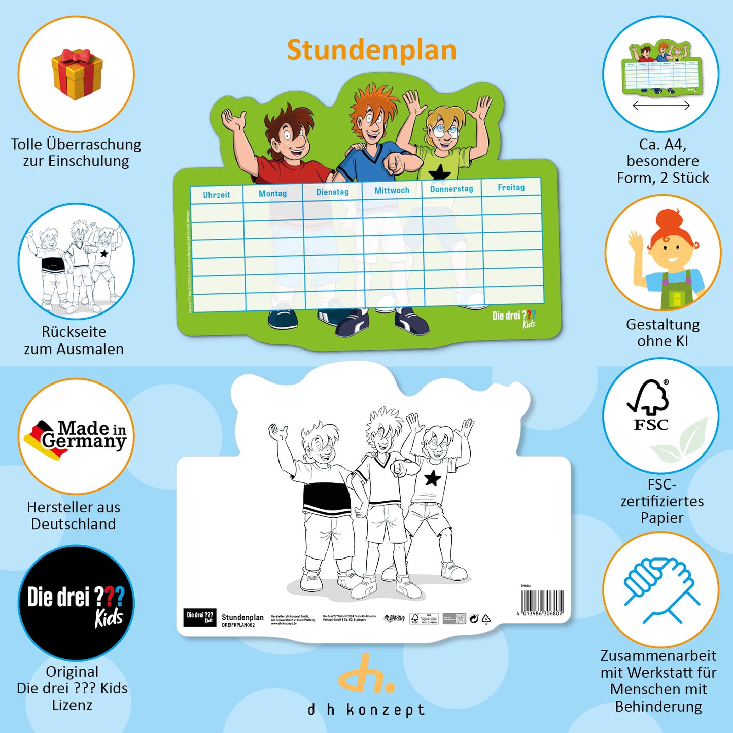 Die drei ??? Kids Stundenplan