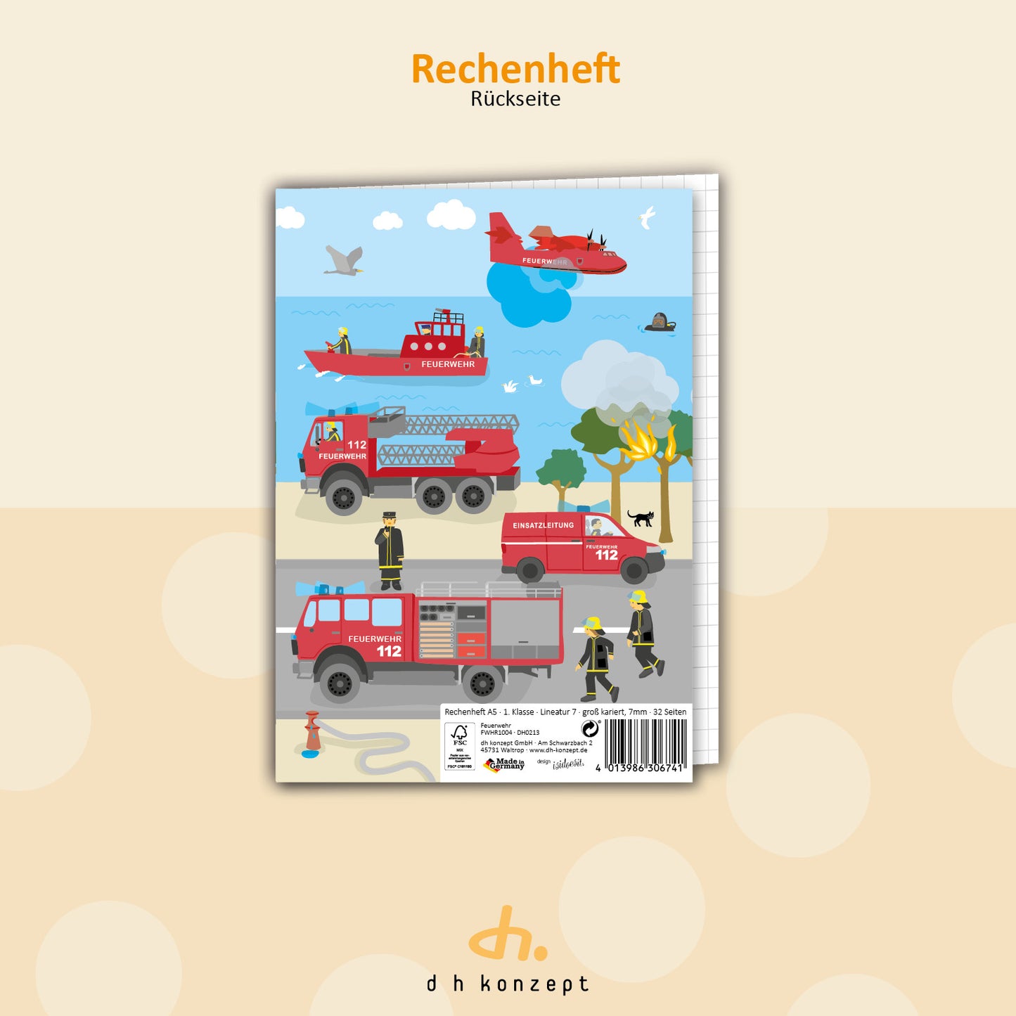 Feuerwehr Rechenheft