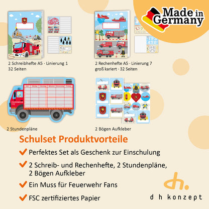 Feuerwehr Schulanfang Set