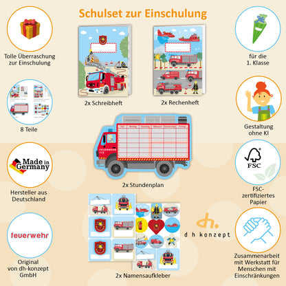 Feuerwehr Schulanfang Set