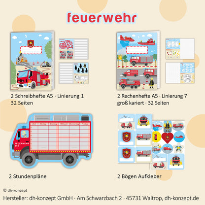 Feuerwehr Schulanfang Set
