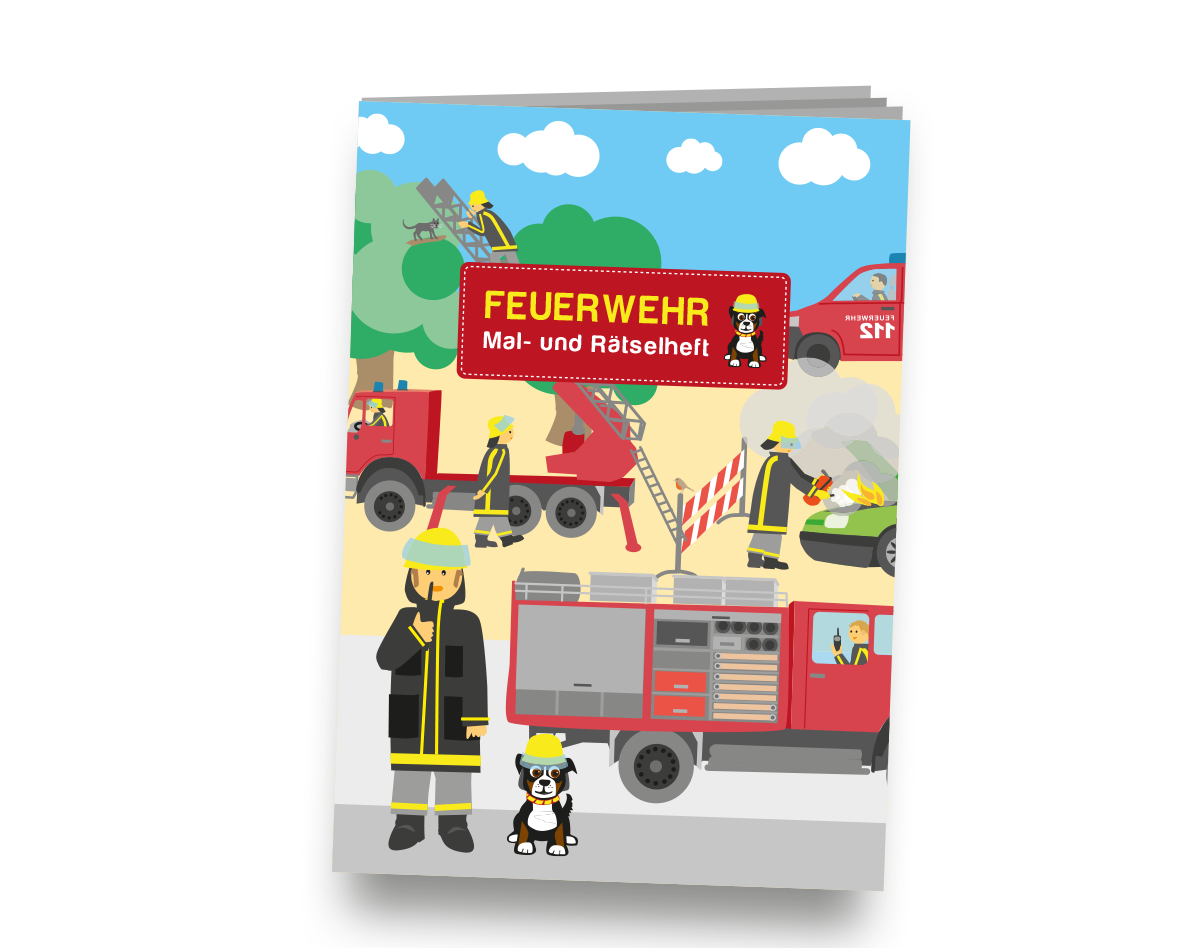 Feuerwehr Mal und Rätselheft