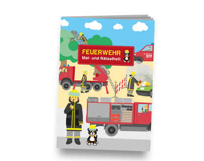 Feuerwehr Mal und Rätselheft