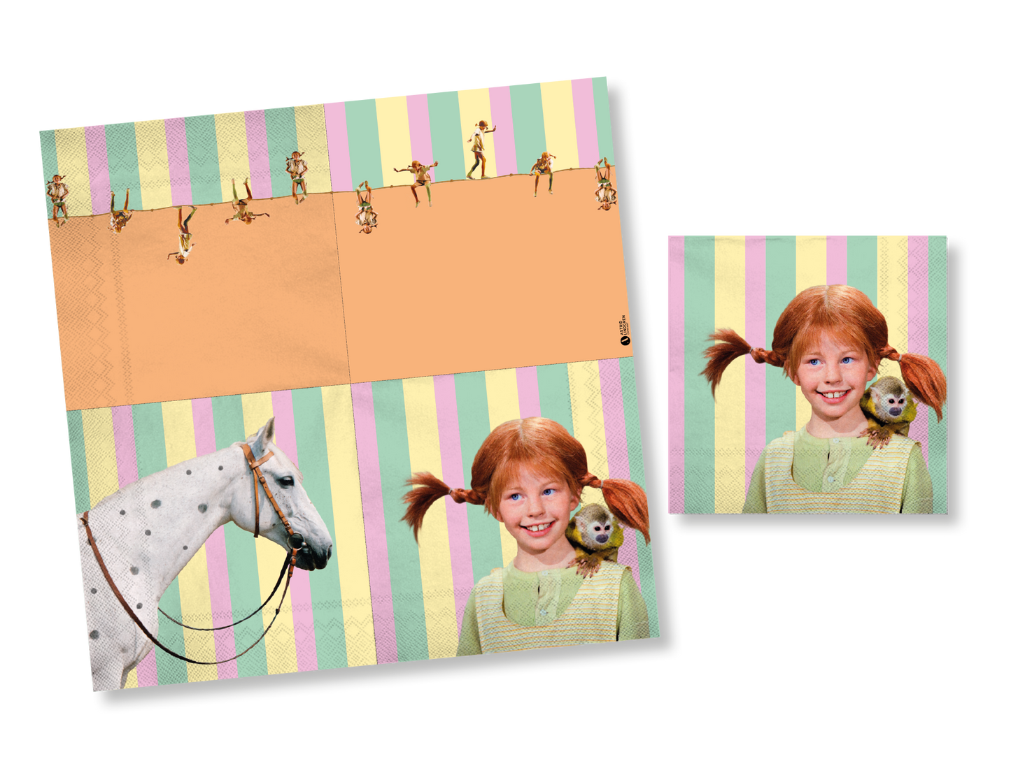 Pippi Langstrumpf Servietten