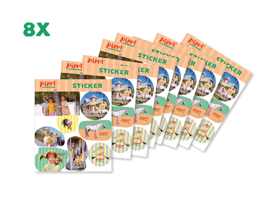 Pippi Langstrumpf Set Sticker
