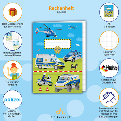 Polizei Rechenheft
