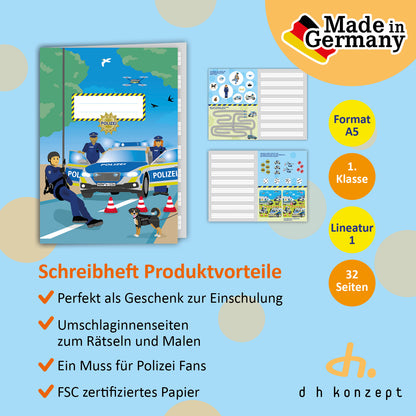 Polizei Schreibheft