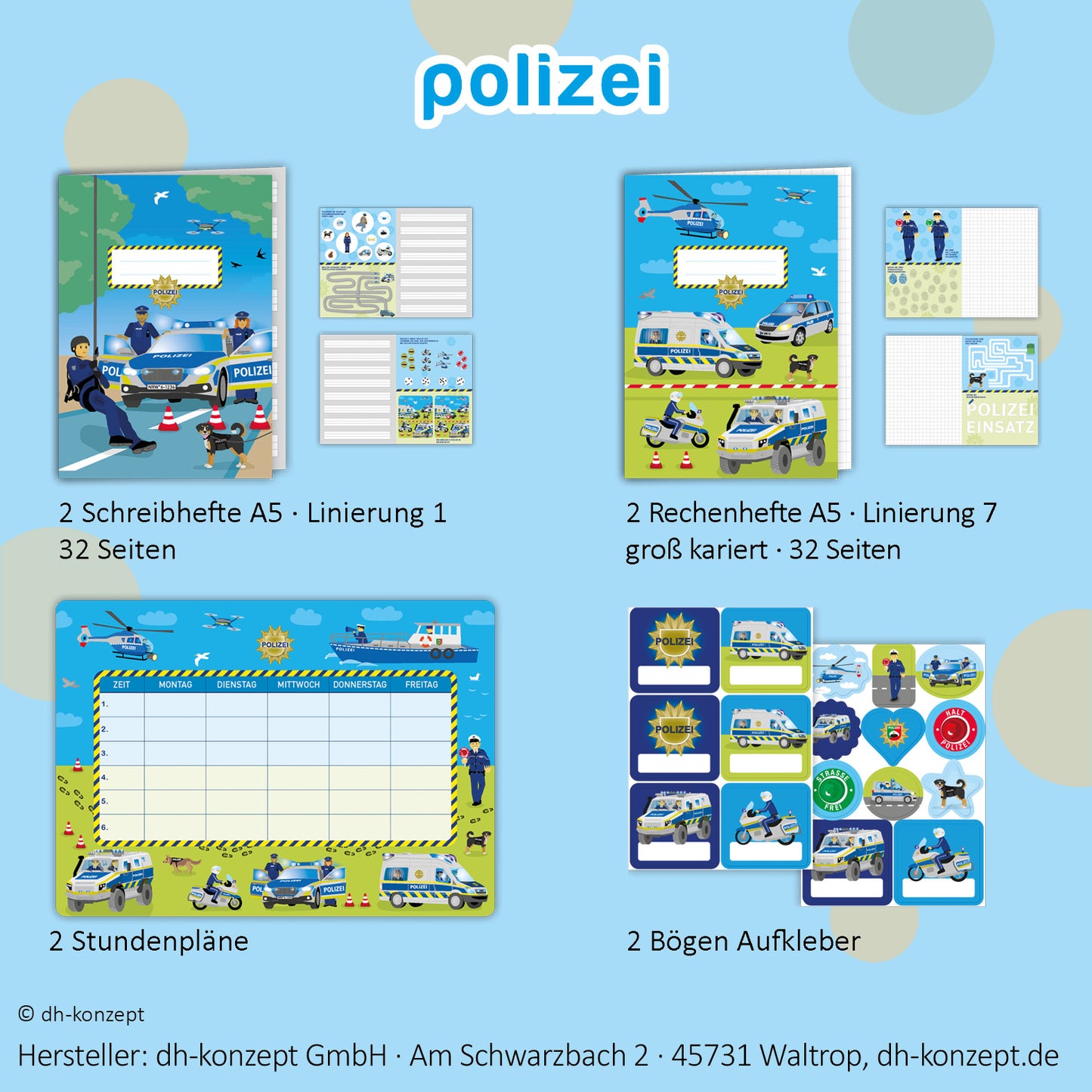 Polizei Schulanfang Set