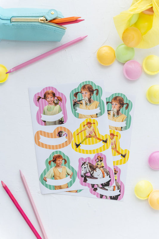 Pippi Langstrumpf Namensaufkleber