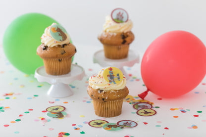 Drache und Ritter Muffinaufleger